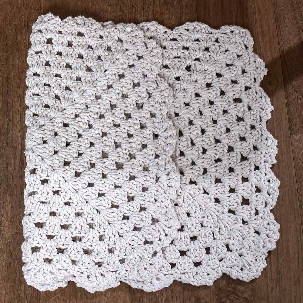 Tapete De Crochê Florisbella 40X60cm Havan - Branco