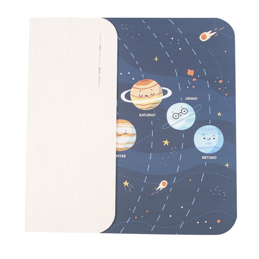 Tapete Infantil Para Atividades Estampado 95X130 Cm Transfer Havan Casa - Azul Planetas