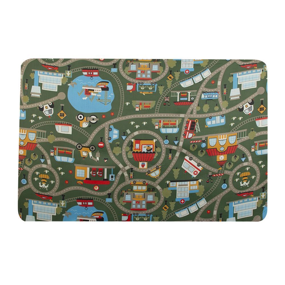 Tapete Infantil Estampado 80X120 Cm Havan Casa - Verde Cidade