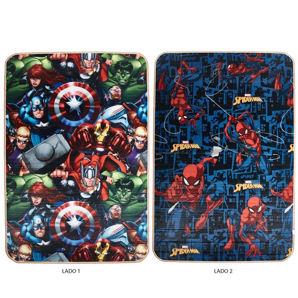 Tapete Infantil Recreio 1,20X1,80M Enrolado Havan - Vingadores/Homem Aranha