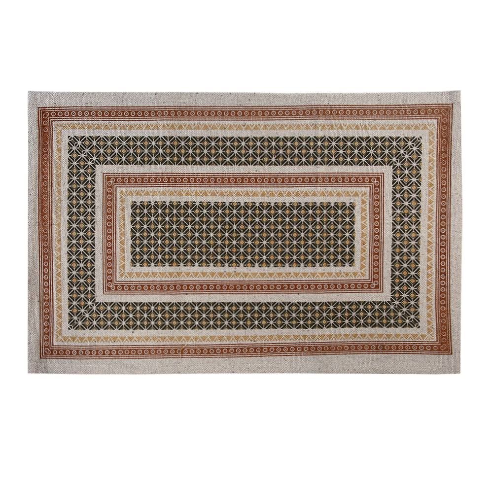 Tapete Para Quarto Ou Sala Ladrilho 50X80 Cm Havan - Moldura Bege