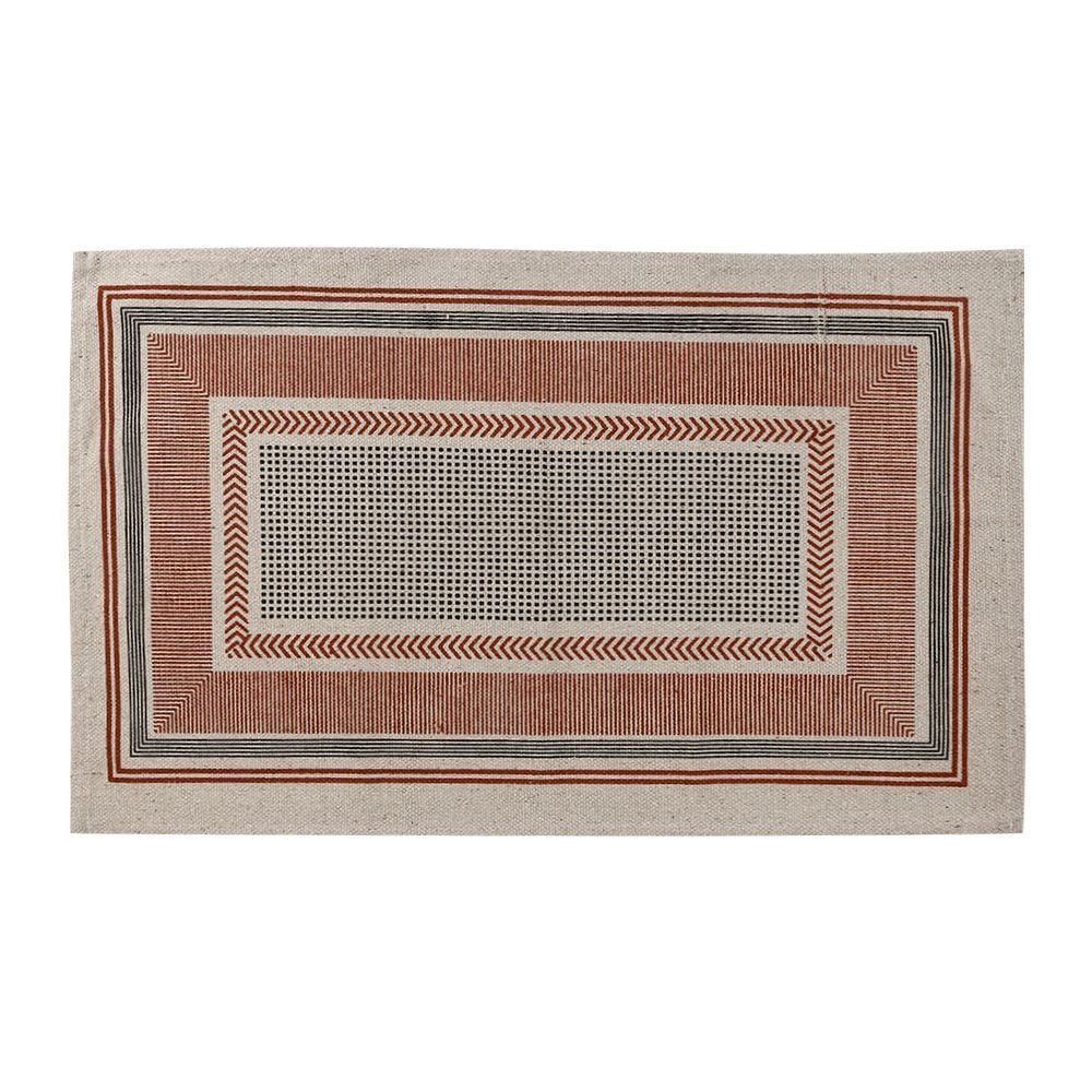 Tapete Para Quarto Ou Sala Ladrilho 50X80 Cm Havan - Moldura Ferrugem