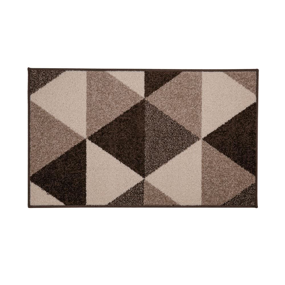 Tapete Para Quarto E Sala Lotus 0,57X1,00 M Havan  - Bege/Marrom