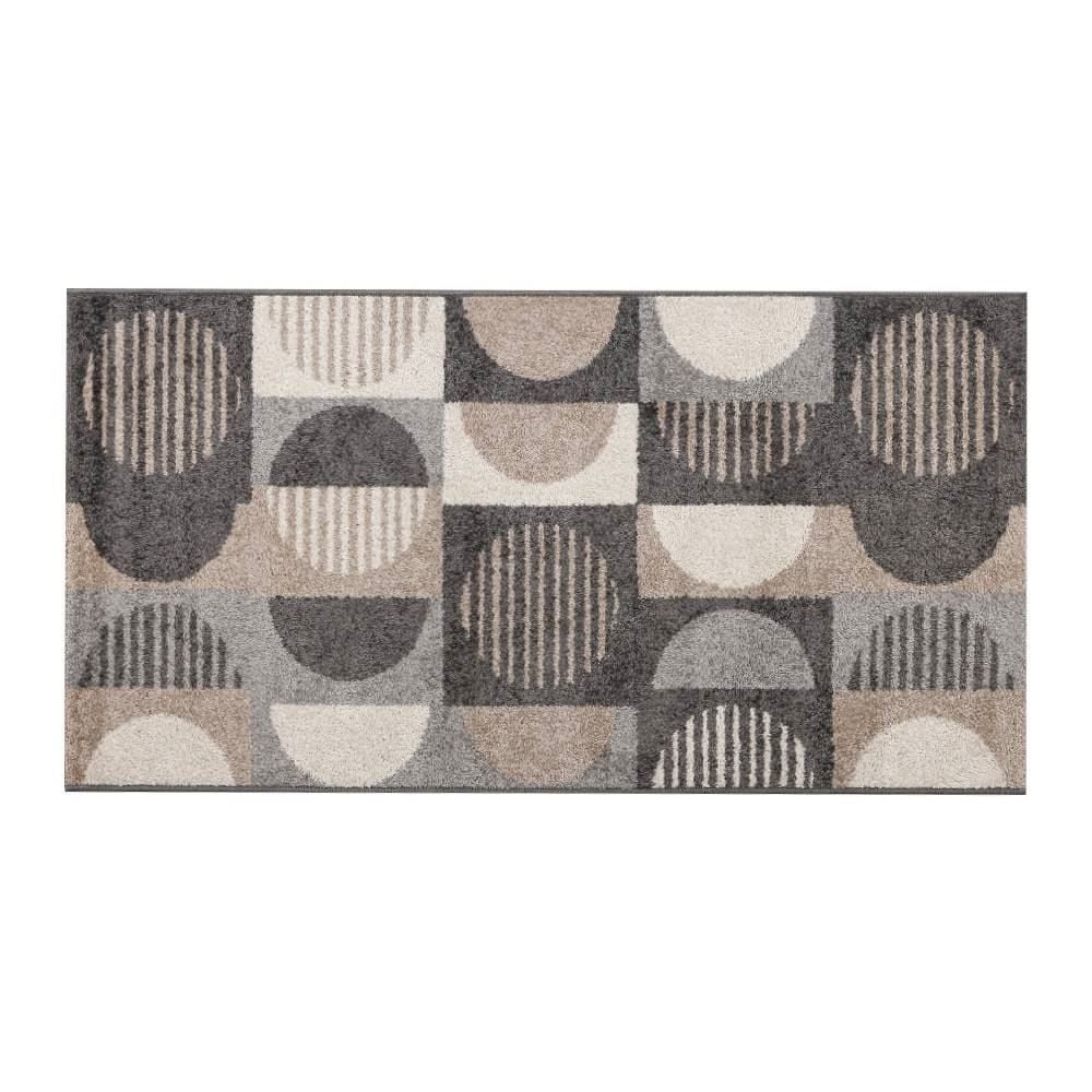 Tapete Para Sala Ou Quarto Lotus 80X150 Cm Havan Casa - Cinza Círculos