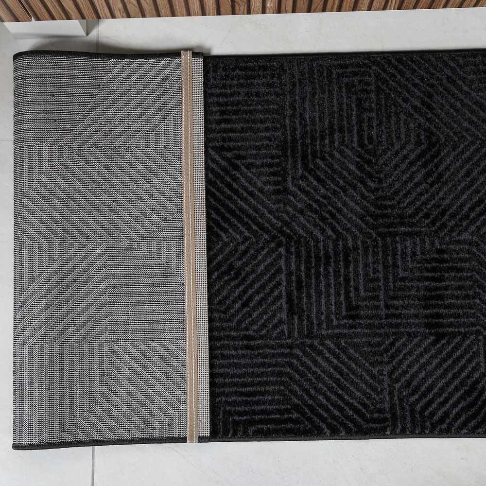 Passadeira Para Quarto E Sala Lucca 57X100 Cm Havan Casa - Antracite Elegance 