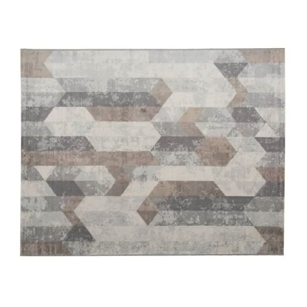 Tapete Para Quarto E Sala 2,00X2,50 M Nirvana Havan Casa - Cinza Bege Geométrico