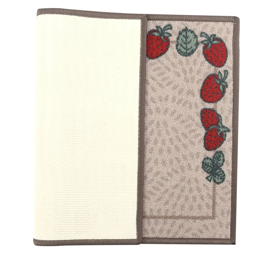 Tapete Para Cozinha 50X70 Cm Napoli Havan Casa - Morangos Taupe