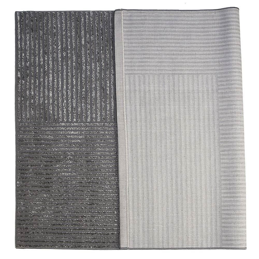 Tapete para Quarto e Sala 2,00X2,50 m Dubai Havan Casa - Cinza Linhas