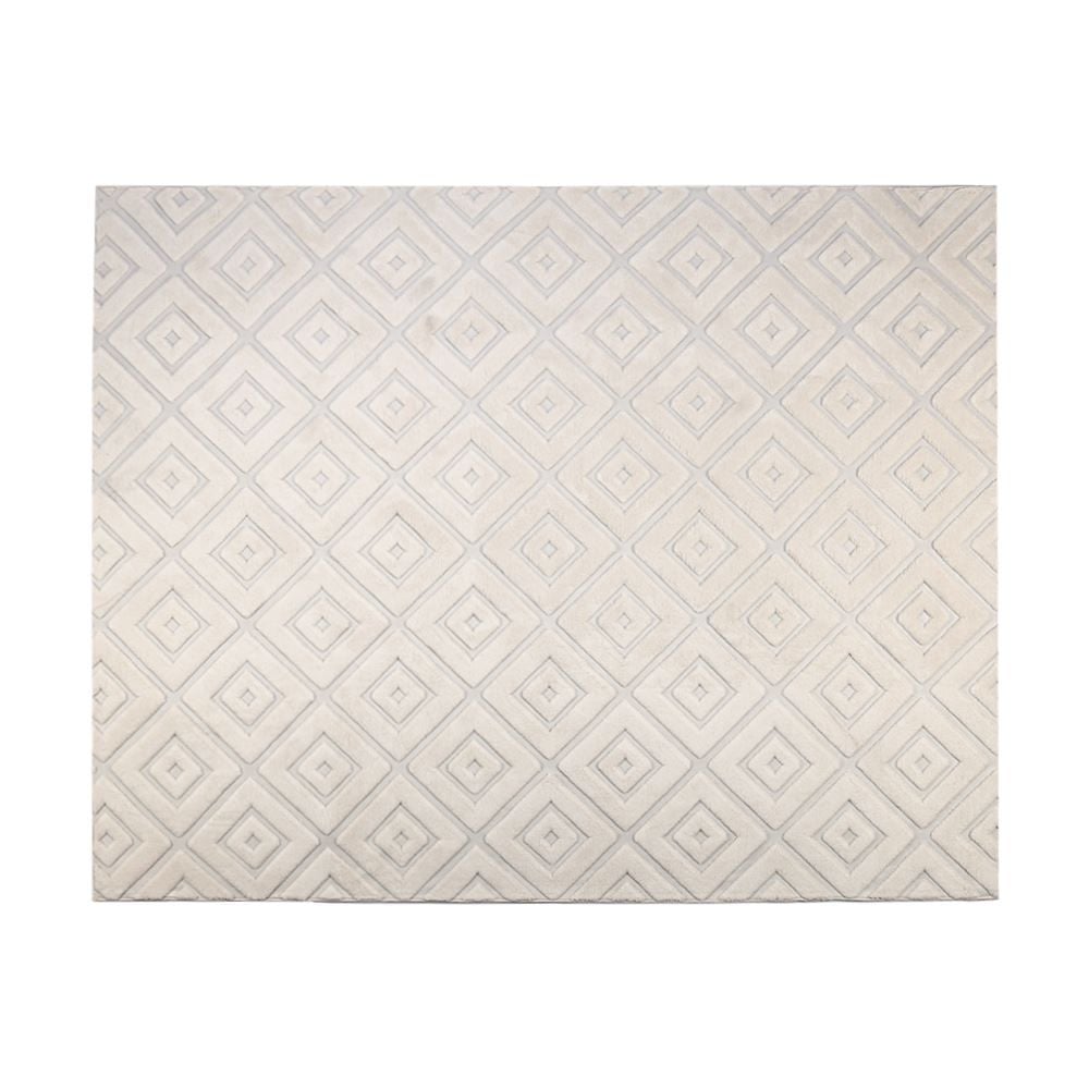 Tapete Para Quarto E Sala 2,00X3,00 M Milano Havan Casa - Marfim Losango