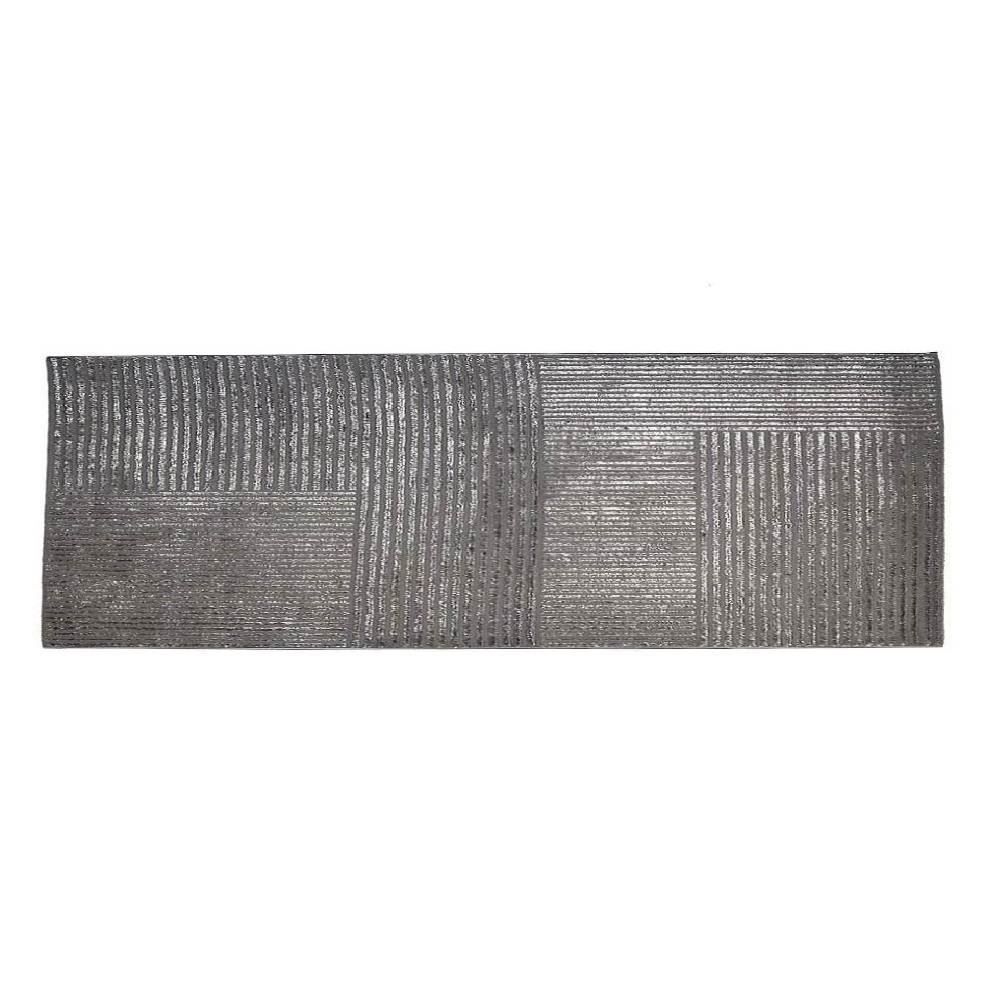 Tapete Passadeira 57Cmx1,80 m Dubai Havan Casa - Cinza Linhas