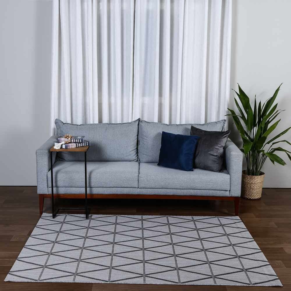 Tapete Para Quarto E Sala Amazonas Sisal 1,40X2,00 Havan  - Grafite e Cinza