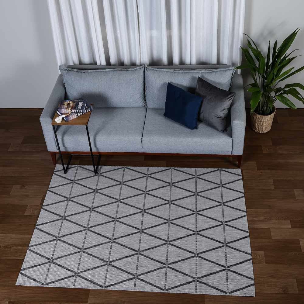 Tapete Para Quarto E Sala Amazonas Sisal 1,40X2,00 Havan  - Grafite e Cinza