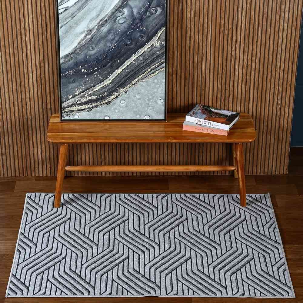 Tapete Para Quarto E Sala Siena 1,00X1,50 M Havan Casa - Cinza Azulejo