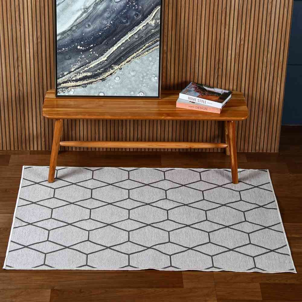 Tapete Para Quarto E Sala Siena 1,00X1,50 M Havan Casa - Areia Hexagonal