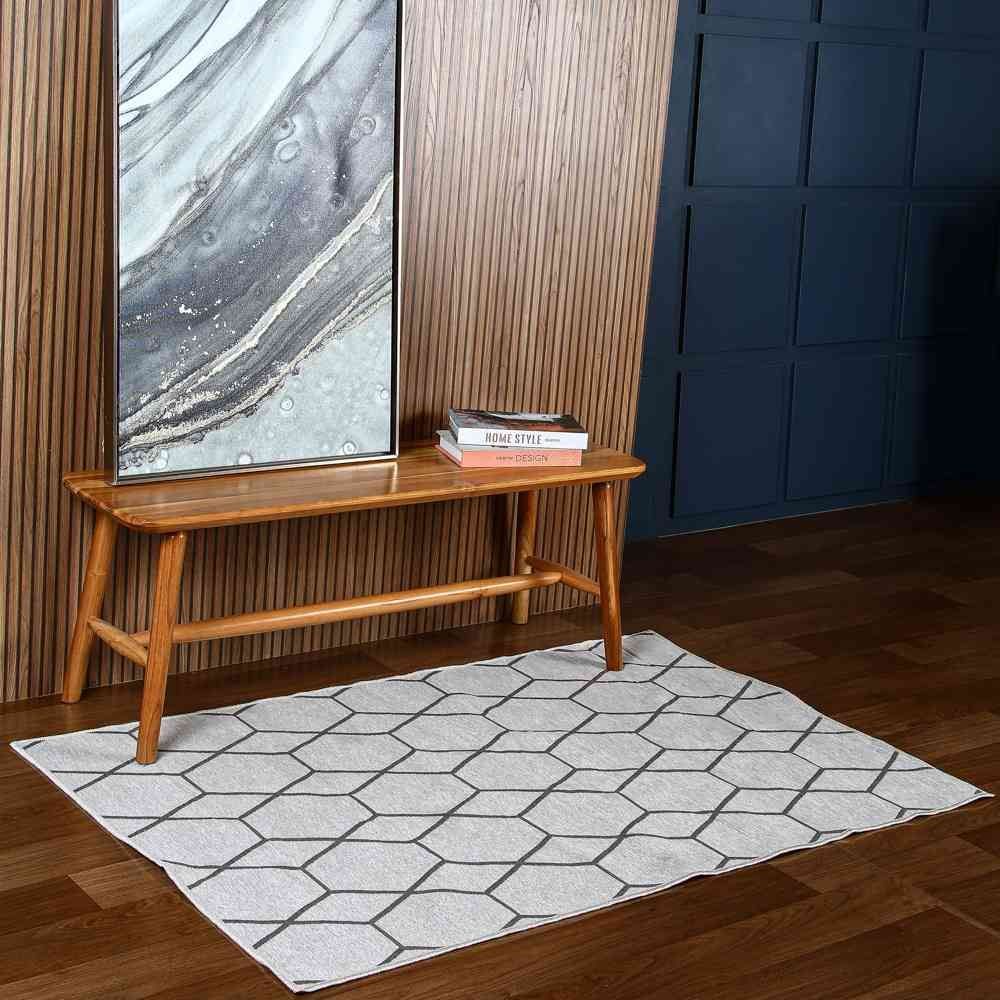 Tapete Para Quarto E Sala Siena 1,00X1,50 M Havan Casa - Areia Hexagonal