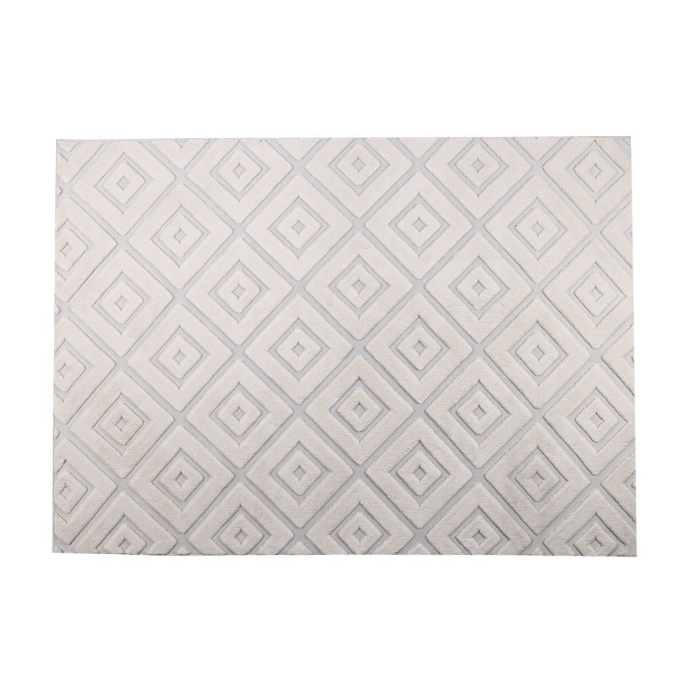 Tapete Para Quarto Ou Sala 1,40X2,00M Milano Havan Casa - Marfim Losango