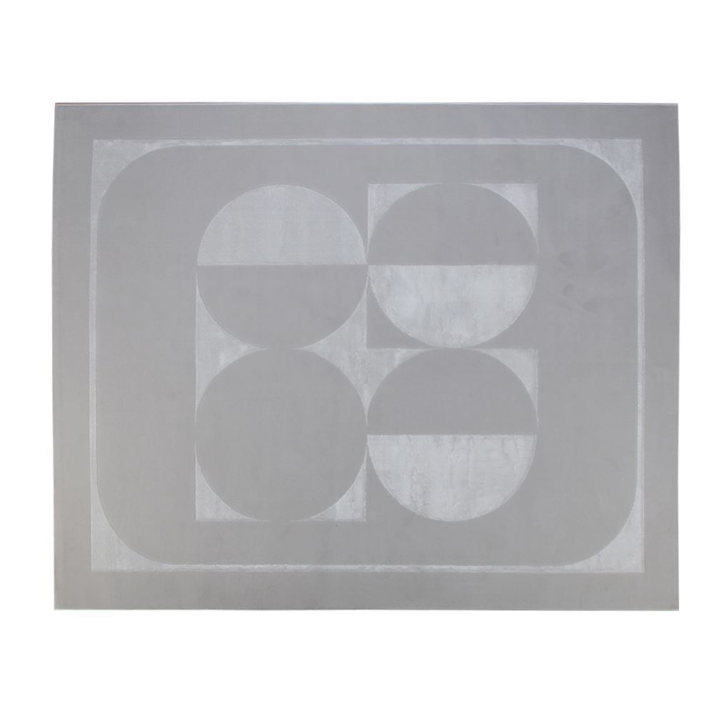 Tapete Para Quarto E Sala 2,00X2,50 M Provence Havan Casa - Círculos Cinza