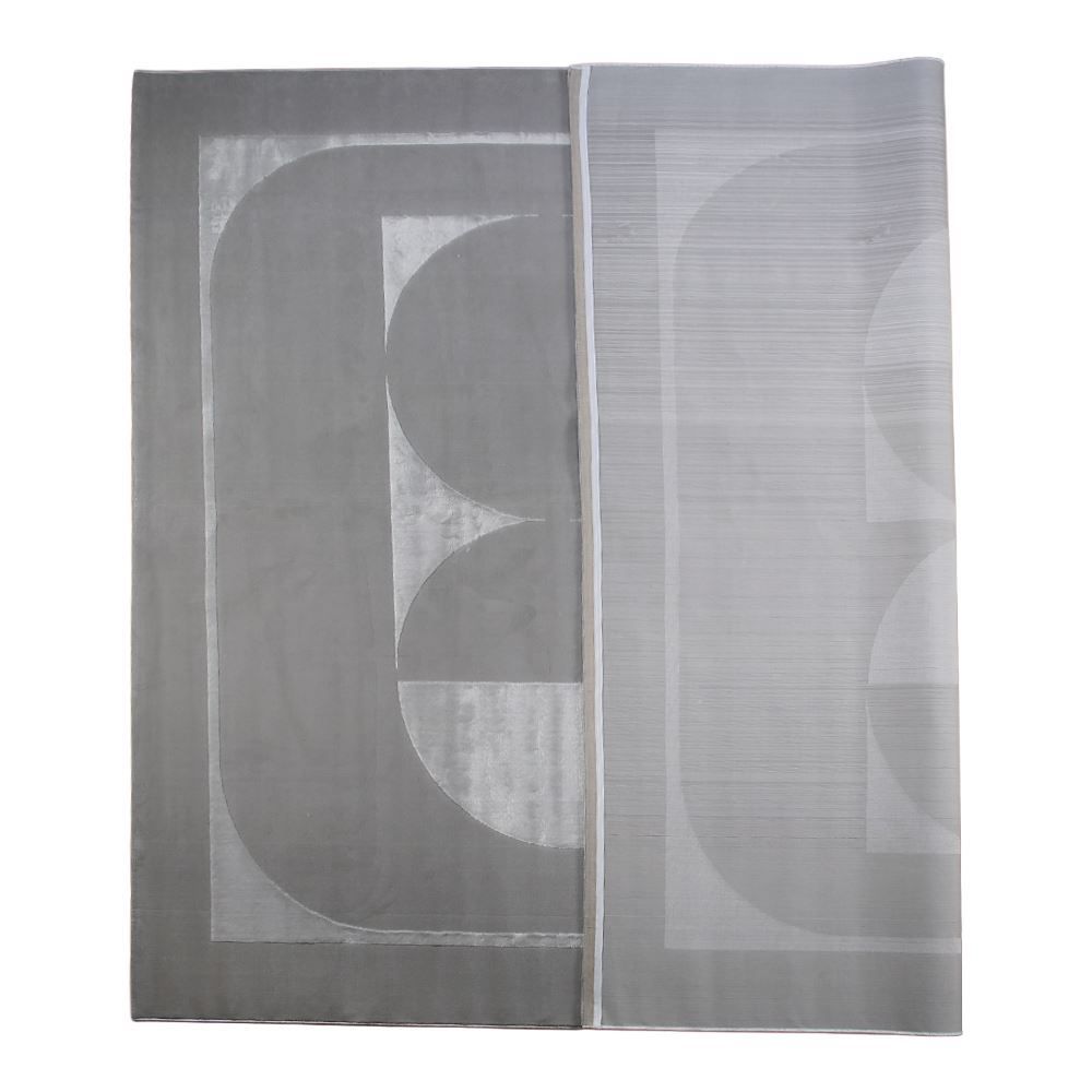 Tapete para Quarto Ou Sala 2,50X3,00 m Provence Havan Casa - Círculos Cinza