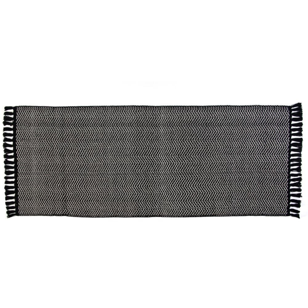Tapete Para Quarto Ou Sala 50X120 Cm Naturalle Havan Casa - Preto 