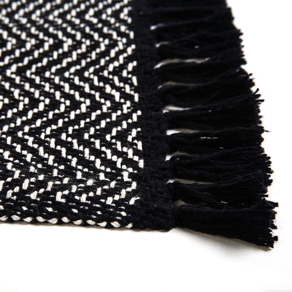 Tapete Para Quarto Ou Sala 50X120 Cm Naturalle Havan Casa - Preto 