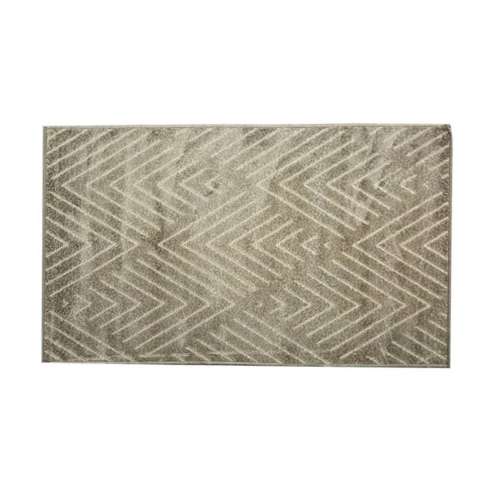 Tapete Para Quarto Ou Sala 60X100 Cm Faro Havan Casa - Escamas Cinza E Bege