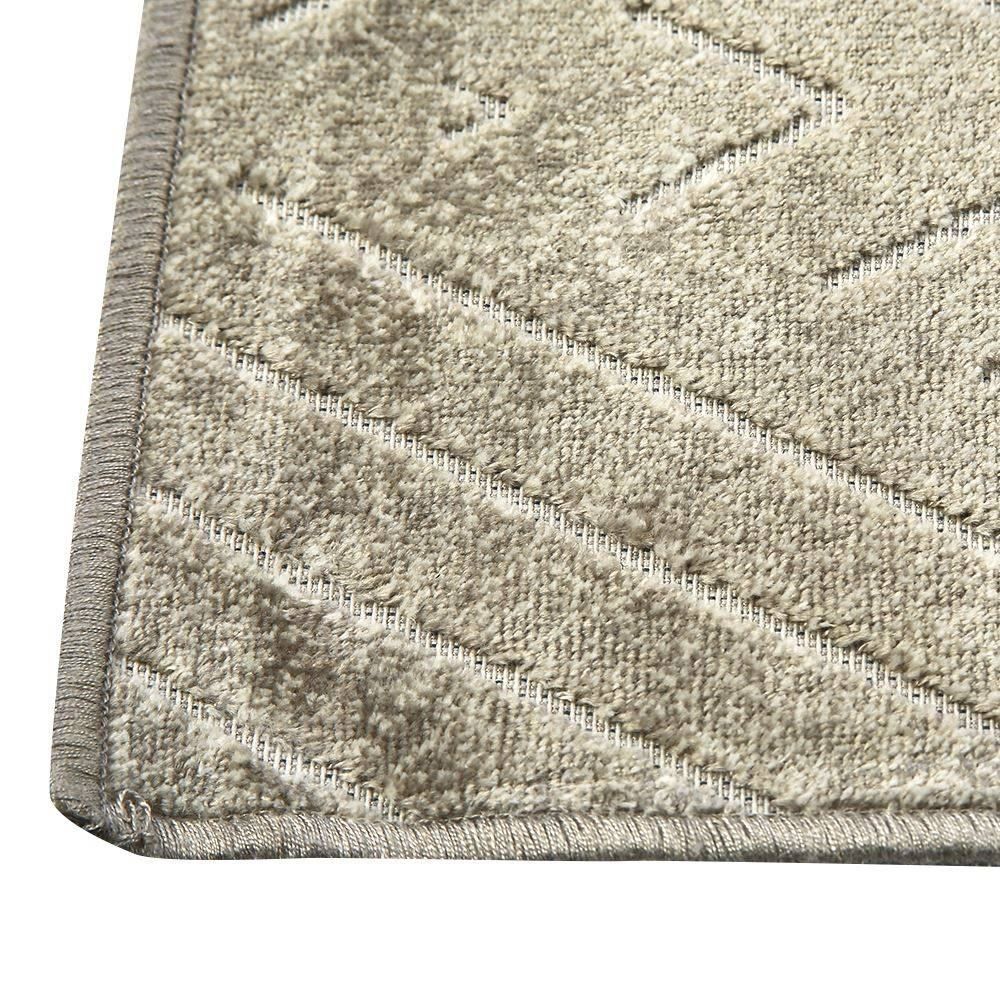 Tapete Para Quarto Ou Sala 60X100 Cm Faro Havan Casa - Escamas Cinza E Bege