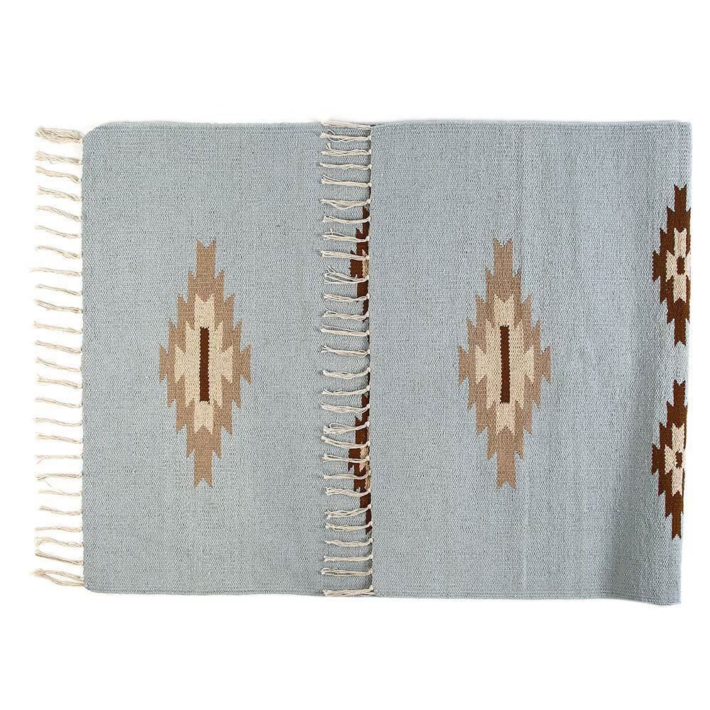 Tapete Para Quarto Ou Sala 80X150 Cm Kilim Havan Casa - Azul TI