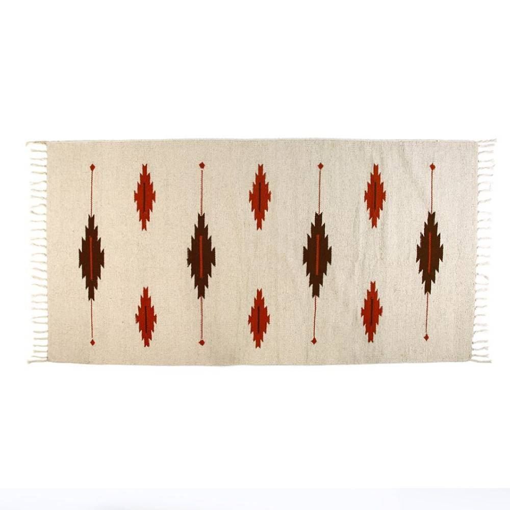 Tapete Para Quarto Ou Sala 80X150 Cm Kilim Havan Casa - Natural Terracota TI