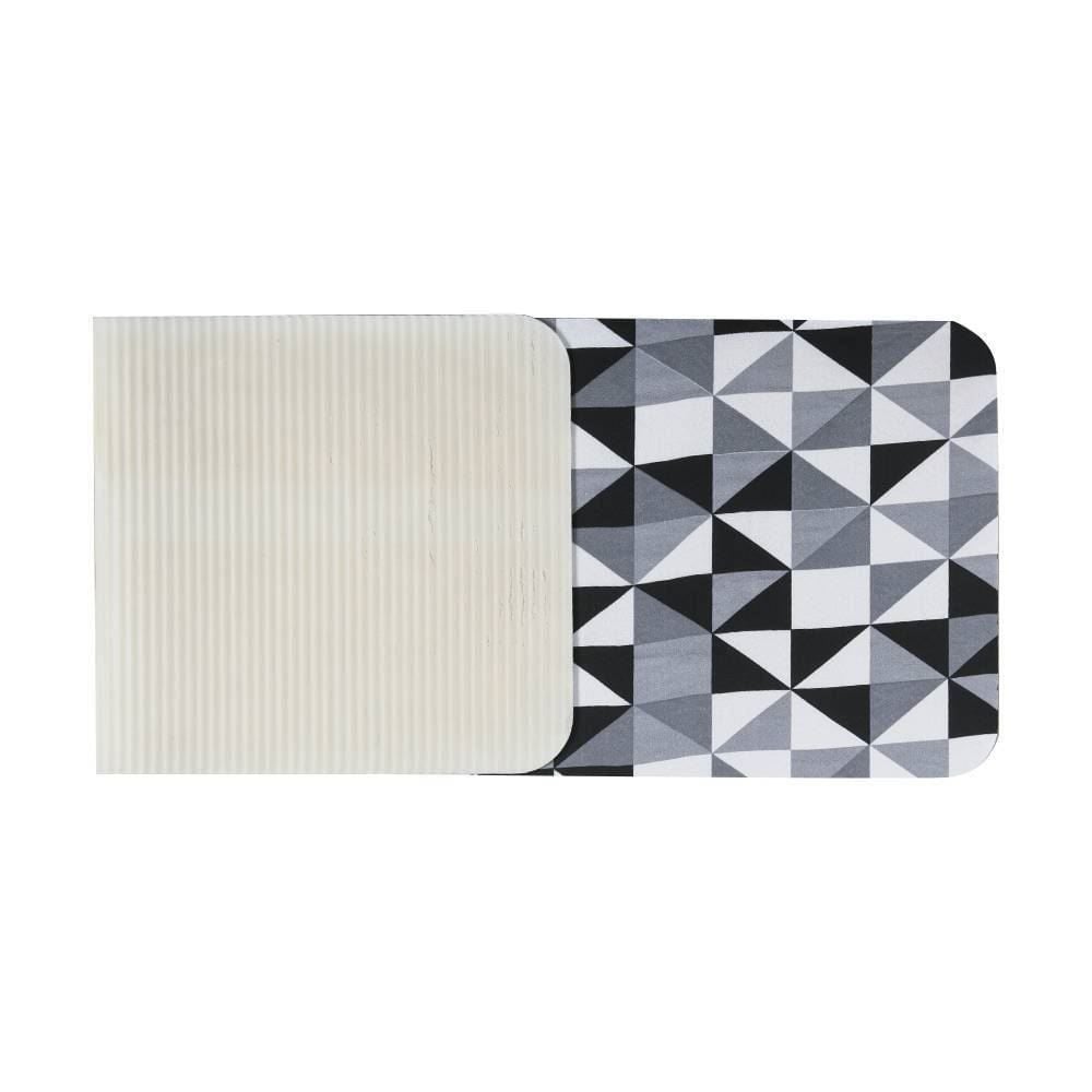 Tapete Para Quarto Ou Sala Tecil 40X120 Cm Havan Casa - Geométrico Preto