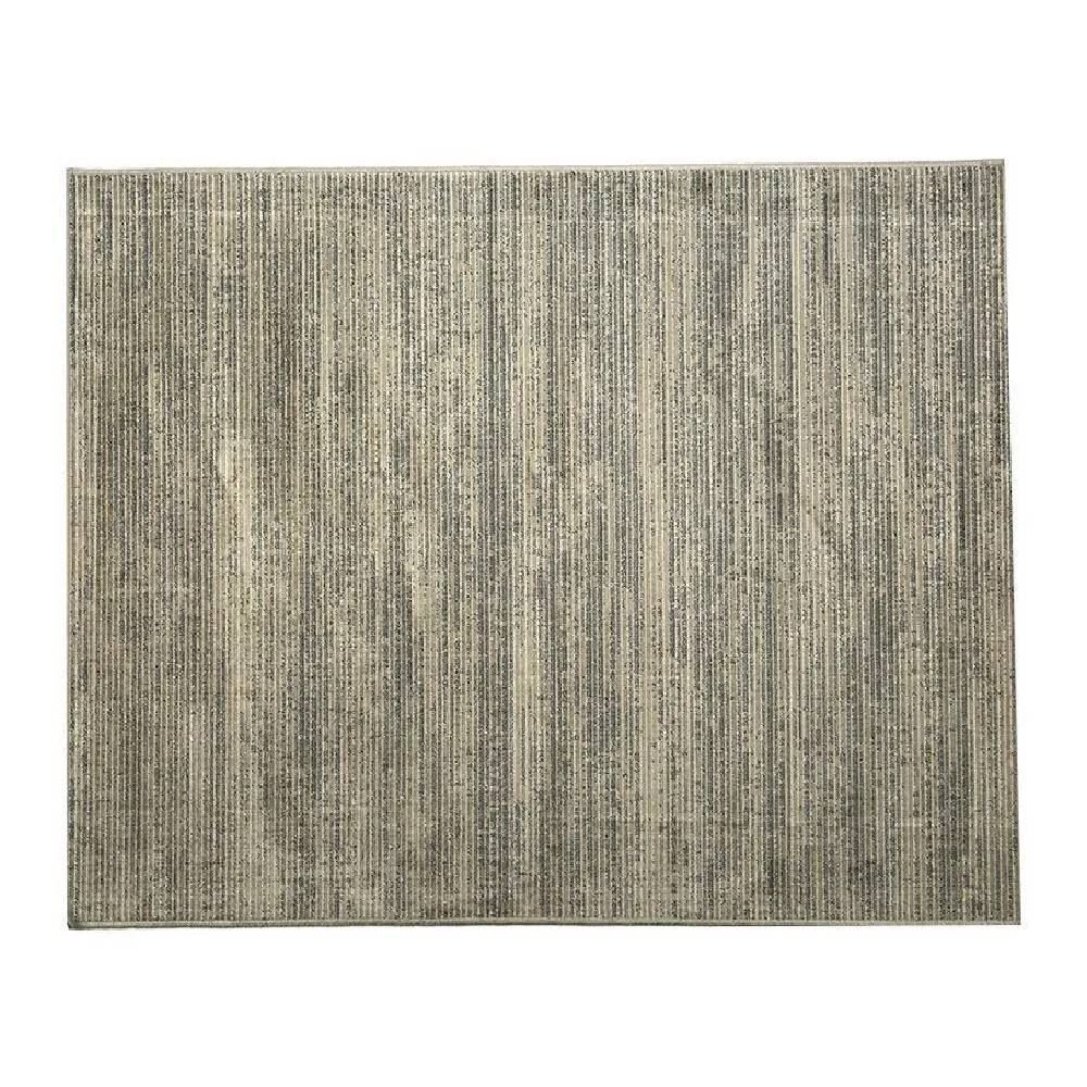 Tapete para Quarto e Sala 2,00X2,40 m Belga Havan Casa - Listras Cinza E Bege