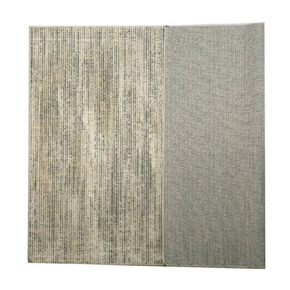 Tapete para Quarto e Sala 2,00X2,40 m Belga Havan Casa - Listras Cinza E Bege