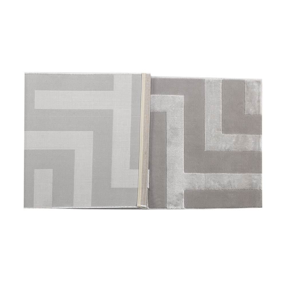 Tapete Passadeira Provence 66X180 Cm Havan Casa - Cinza Geométrico