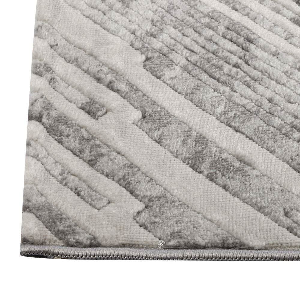 Tapete Para Quarto E Sala 80X150 Cm Platinium Havan Casa - Cinza Com Bege