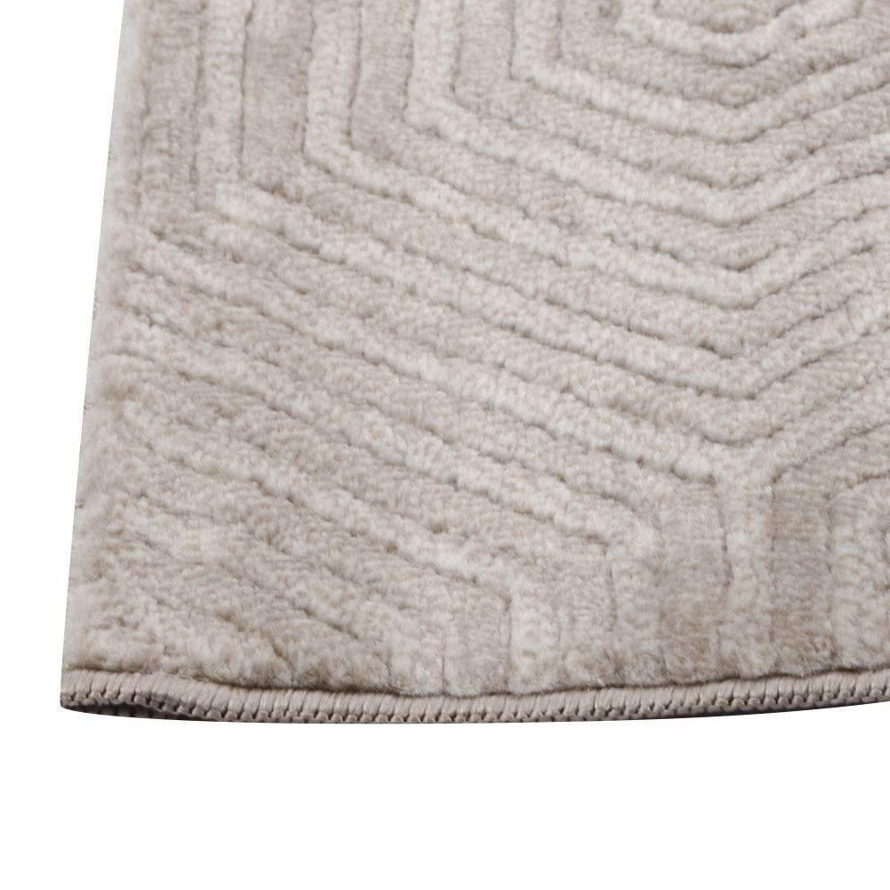 Tapete para Quarto e Sala 80Cmx1,50 m Platinium Havan Casa - Bege Geométrico