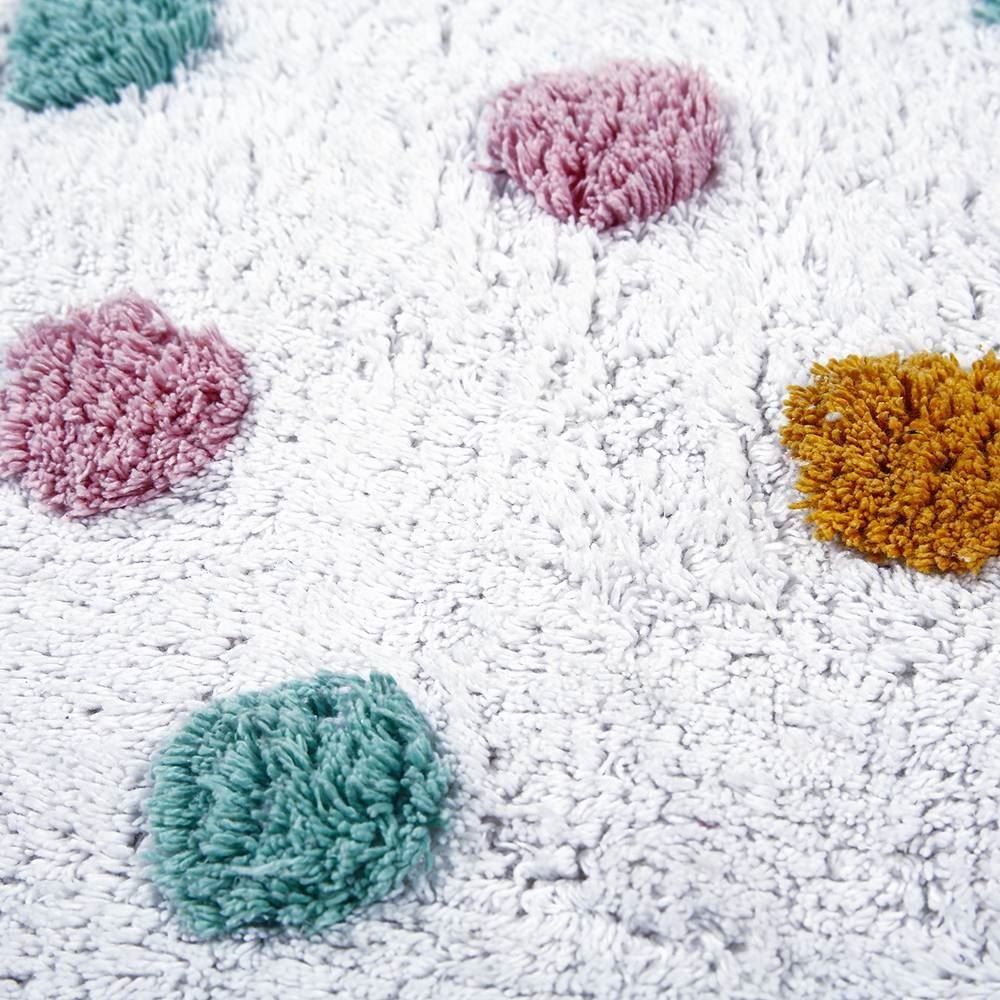 Tapete Redondo Infantil 1,10 M Poá Colorido Havan Casa - Off White Color