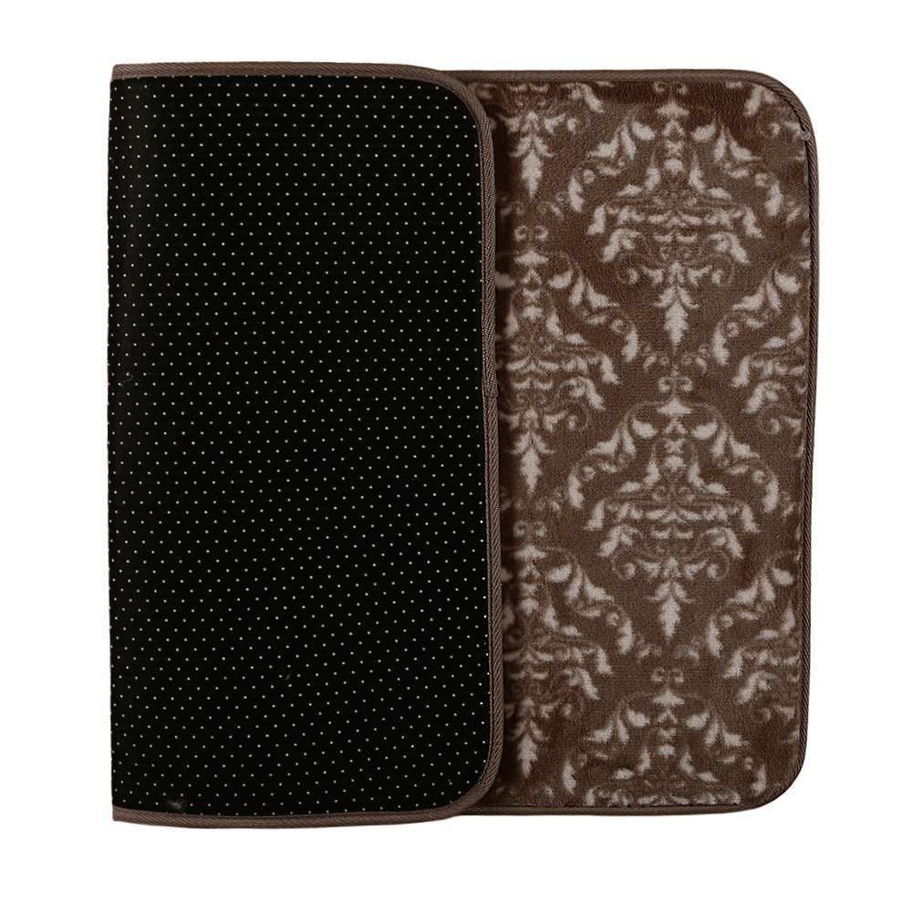 Tapete Sevilha Antiderrapante 60X90cm Solecasa - Arabesco Marrom