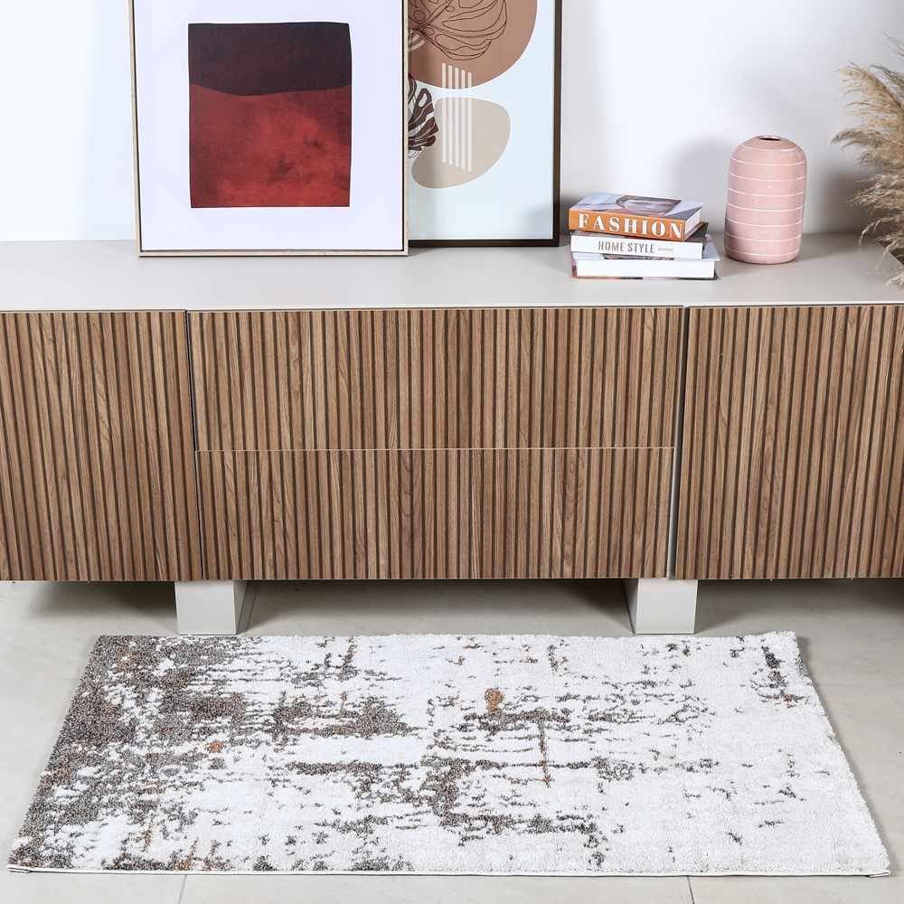 Tapete Tokyo 0,80X1,50 Havan Casa - Bege Cinza