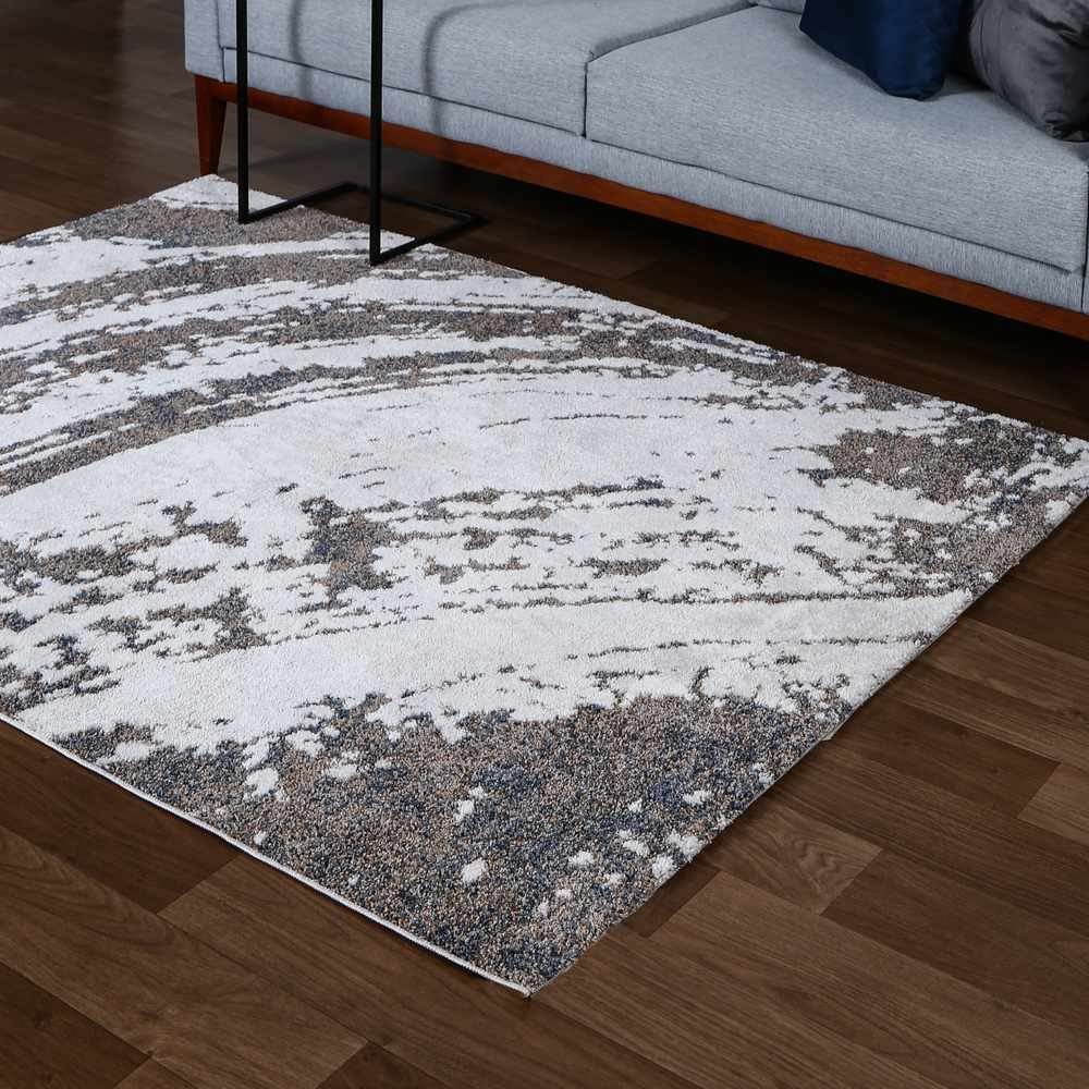 Tapete Para Sala Tokyo 1,40X2,00 M Havan Casa - Off White e Azul