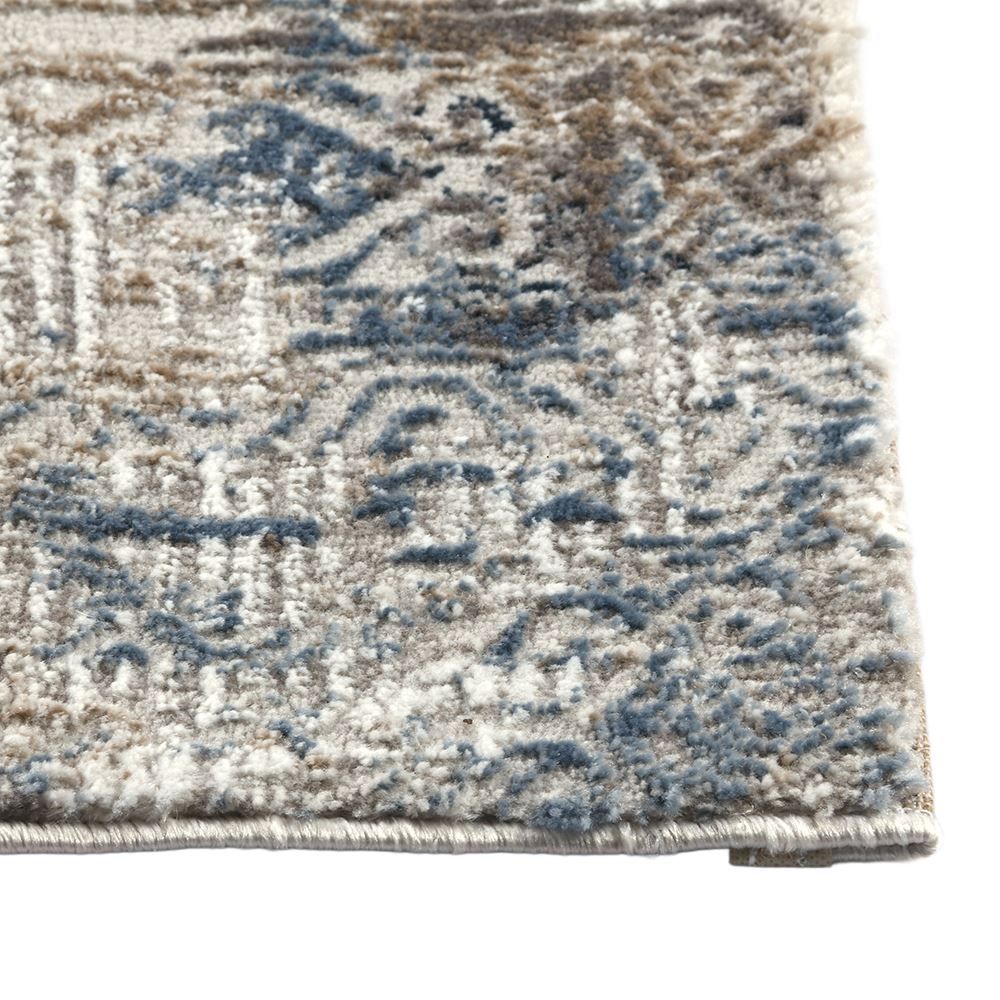 Tapete Passadeira Toscana 67Cmx1,80 m Havan Casa - Cinza E Azul