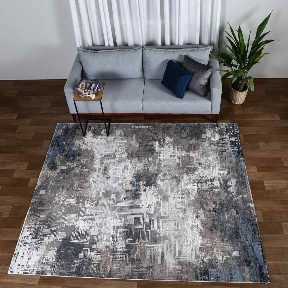 Tapete Para Sala Toscana 2,00X2,50 Metros Havan Casa - Marinho e Cinza