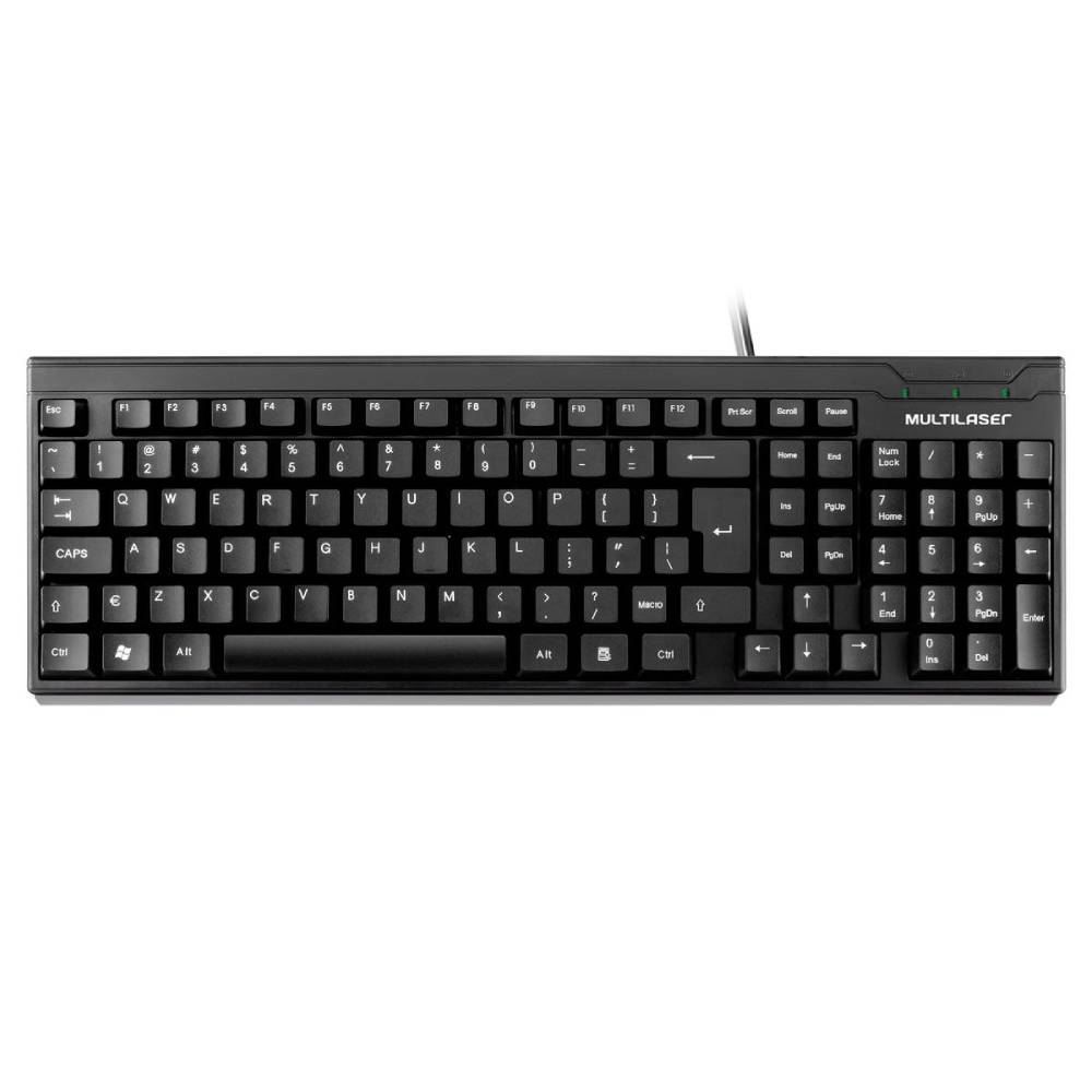 Teclado Básico Slim Tc193 Laser Usb Multi - Preto