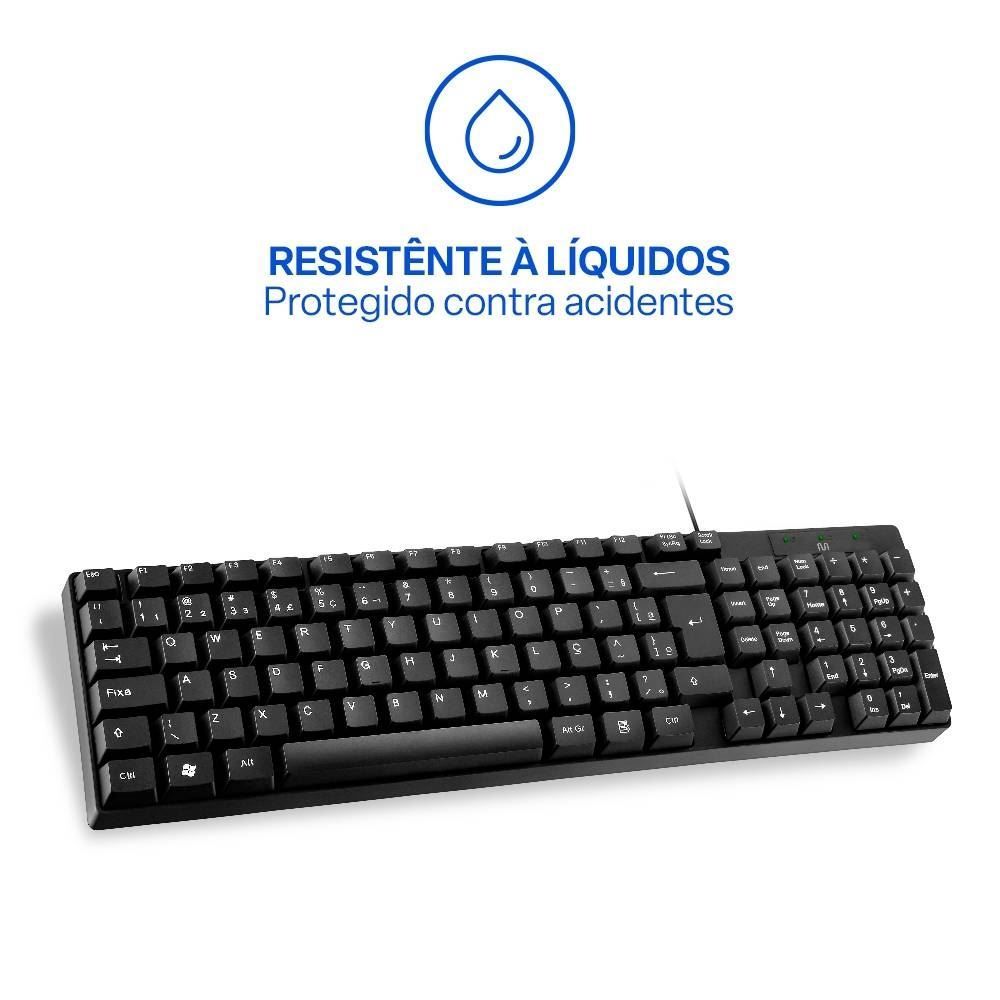 Teclado Básico Slim Tc193 Laser Usb Multi - Preto