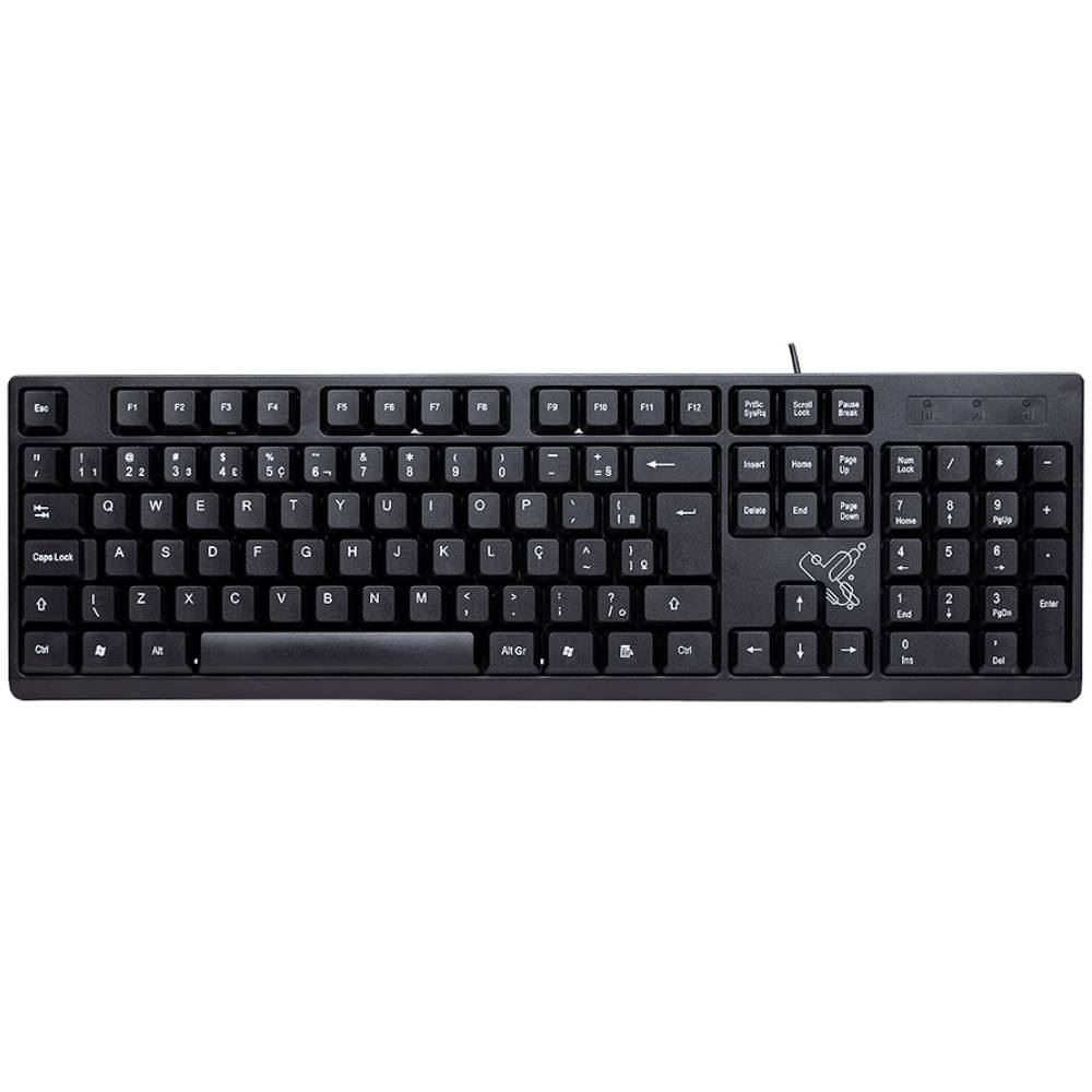 Teclado Com Fio Maxprint Universitário - Preto