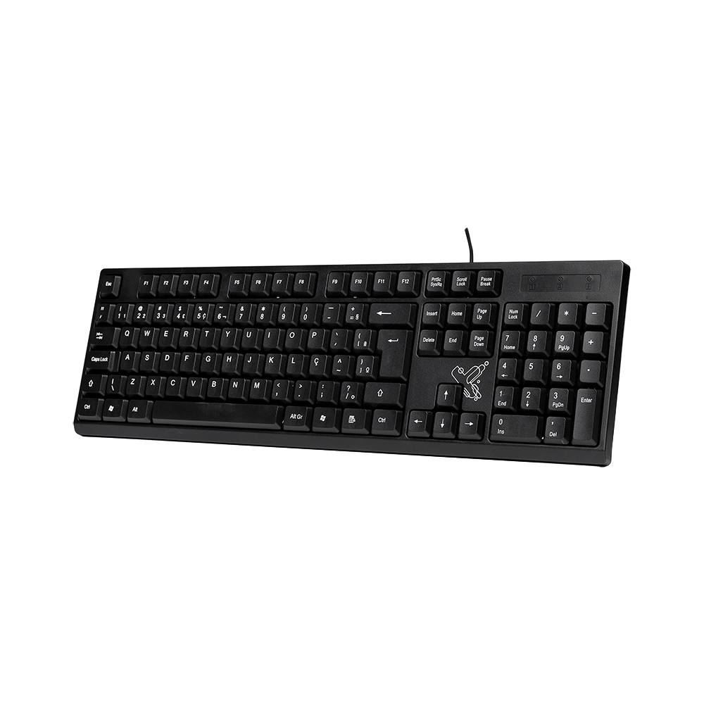 Teclado Com Fio Maxprint Universitário - Preto