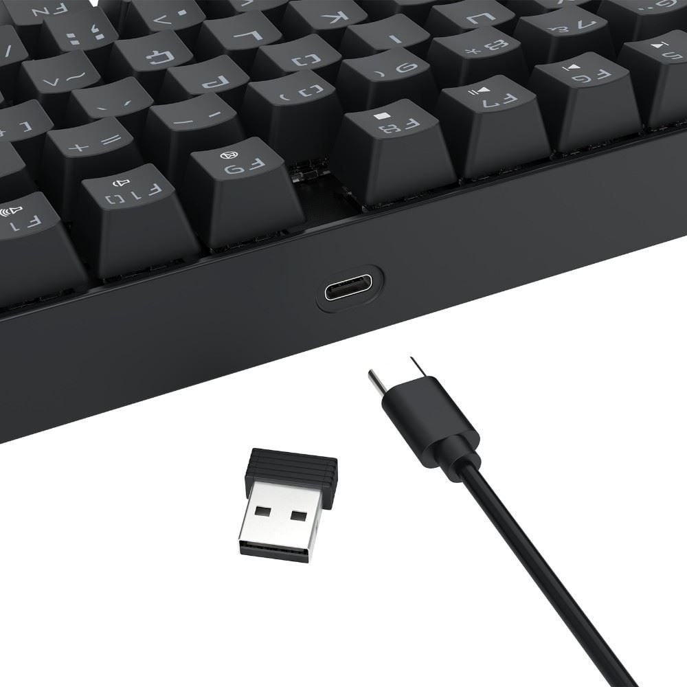 Teclado Gamer Redragon Kumara Elite Preto Iluminação Rainbow