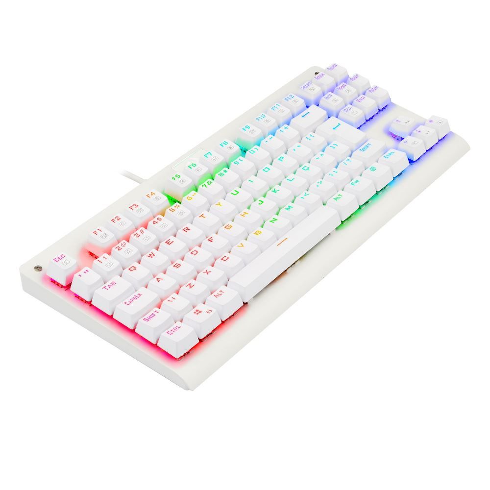 Teclado Mecânico Redragon Dark Avenger Lunar White Rgb Switch Azul