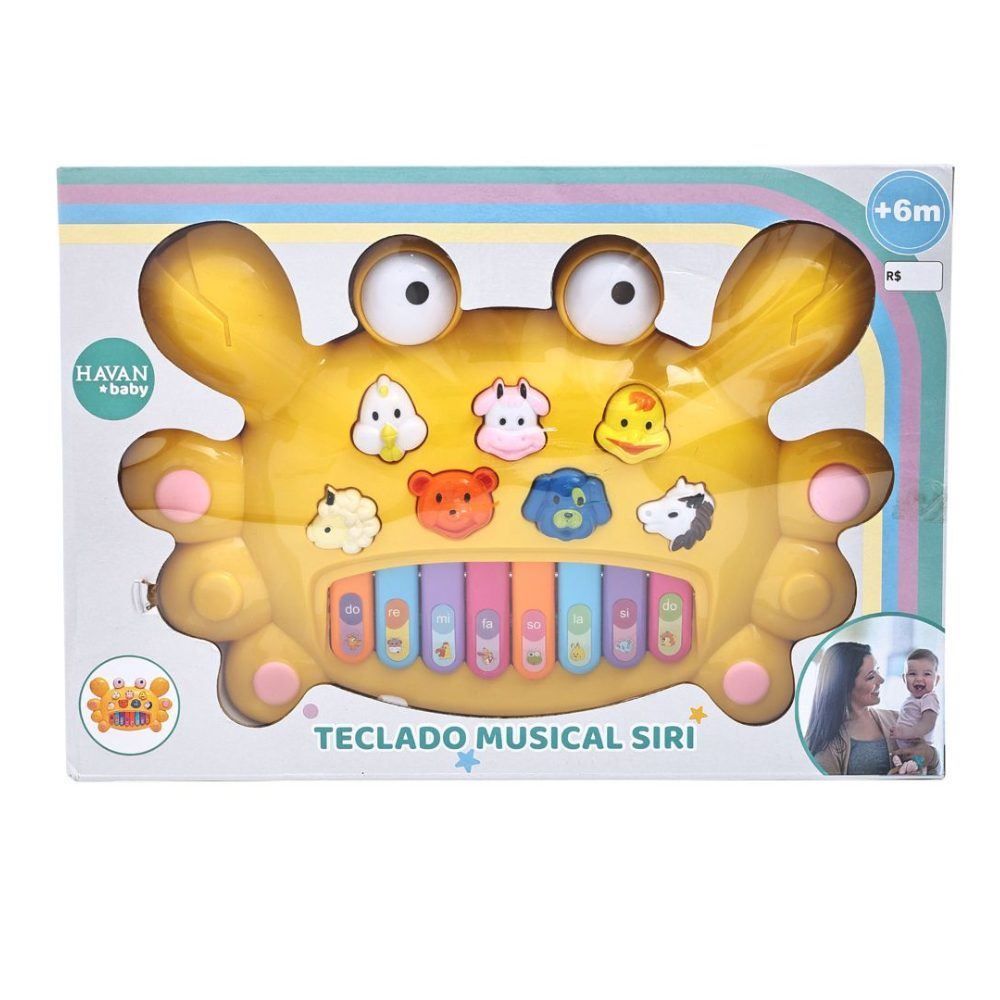 Teclado Musical Siri Amarelo Havan Toys - HBR0422