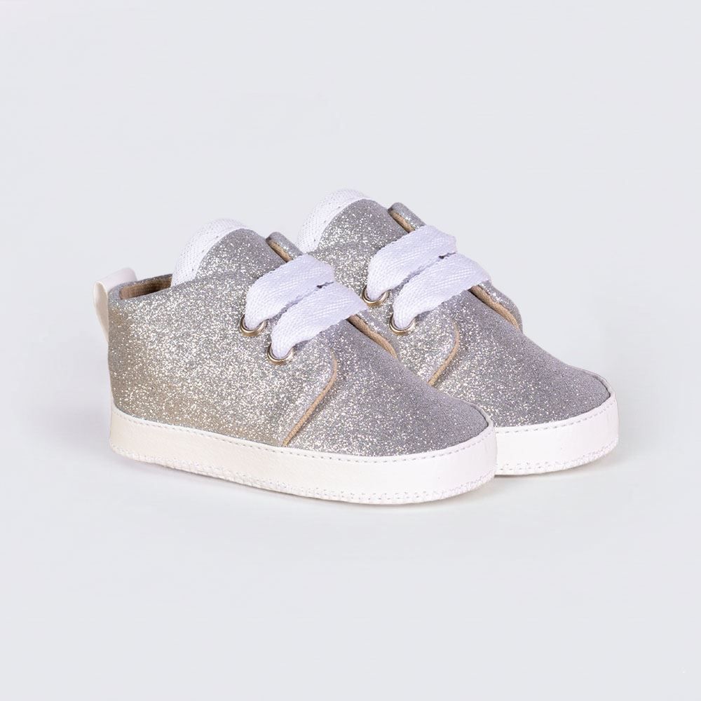 Tênis Bebê Menina Com Glitter 0 a 8 Meses Yoyo Baby