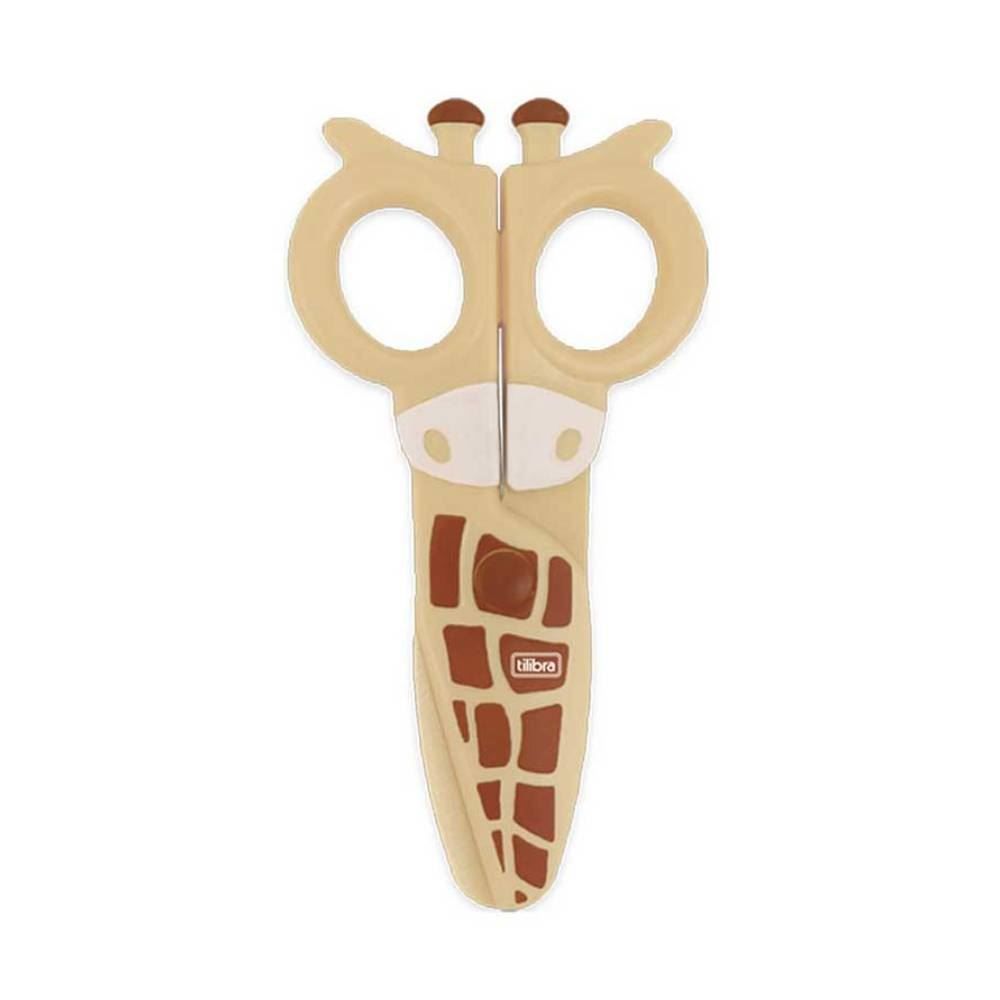 Tesoura Escolar Plástica Zoo Girafa12cm Tilibra - 891835