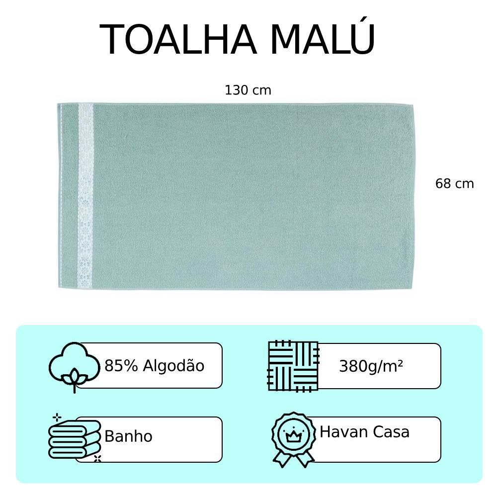 Toalha De Banho 85% Algodão Malú Havan Casa 1 Pç - Verde